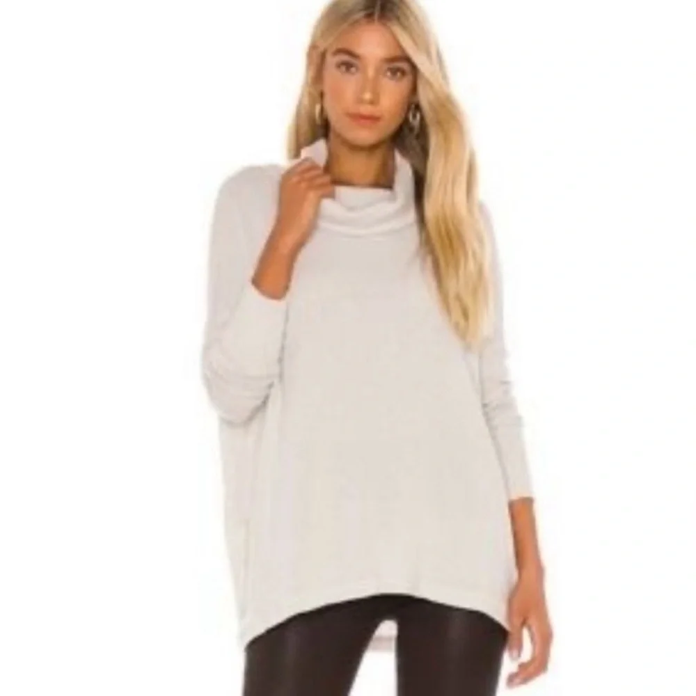 Free People We the Free Cowl Neck Ribbed Long Sleeve Sweater - Picture 6 of 7